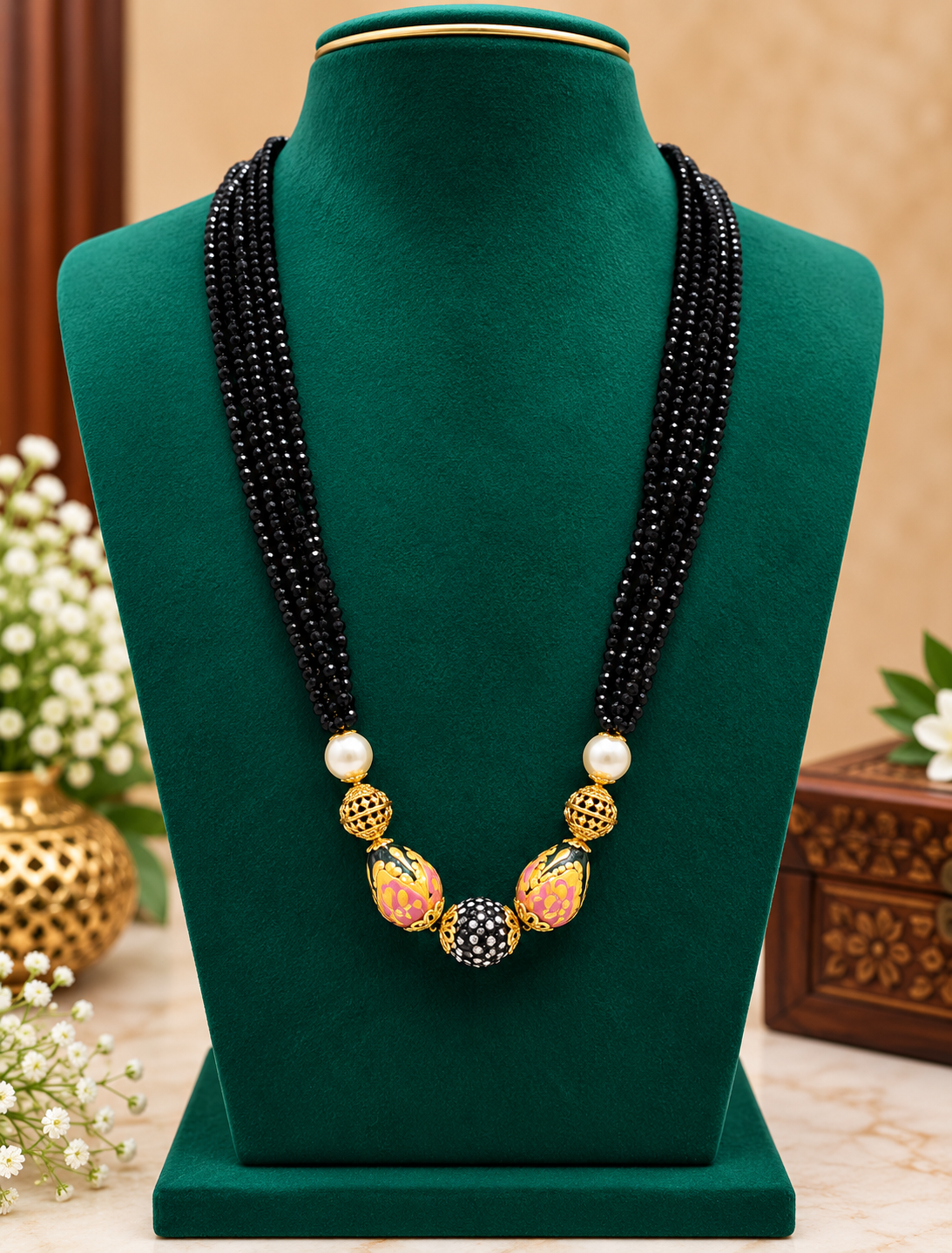 ￼ Meena Kari ￼ black beads 😘🫶