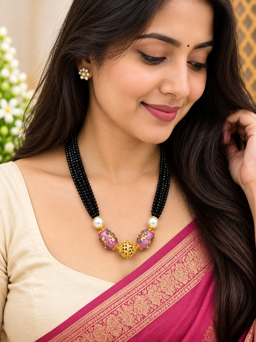 Meena Kari black beads ✨💘🥰💗⚡️
