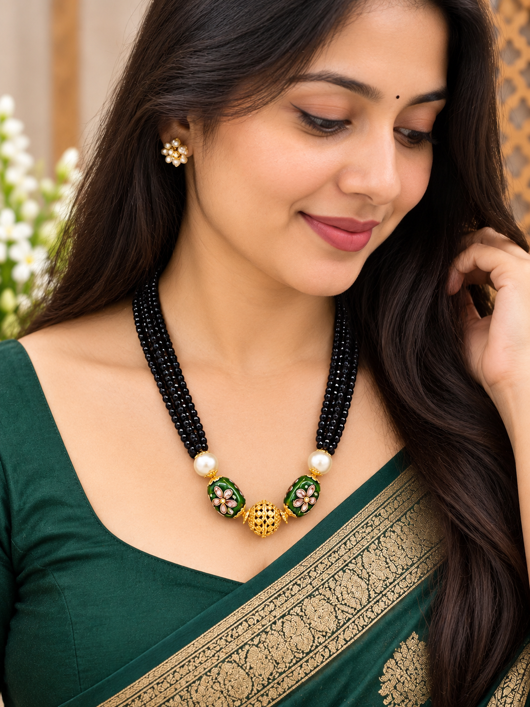 Meena Kari black beads ✨💘🥰💗⚡️