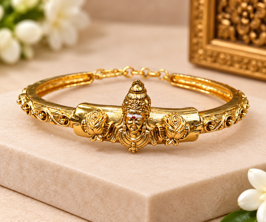 Lakshmi Devi Nakshi Gold Bracelet 💛 ✨
