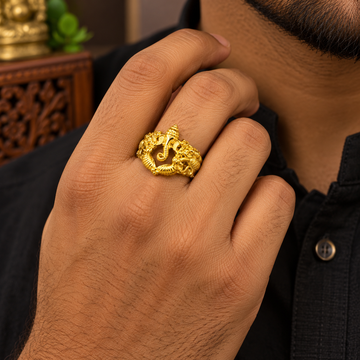 Men’s Ganesha Temple Ring 💗💓🥰