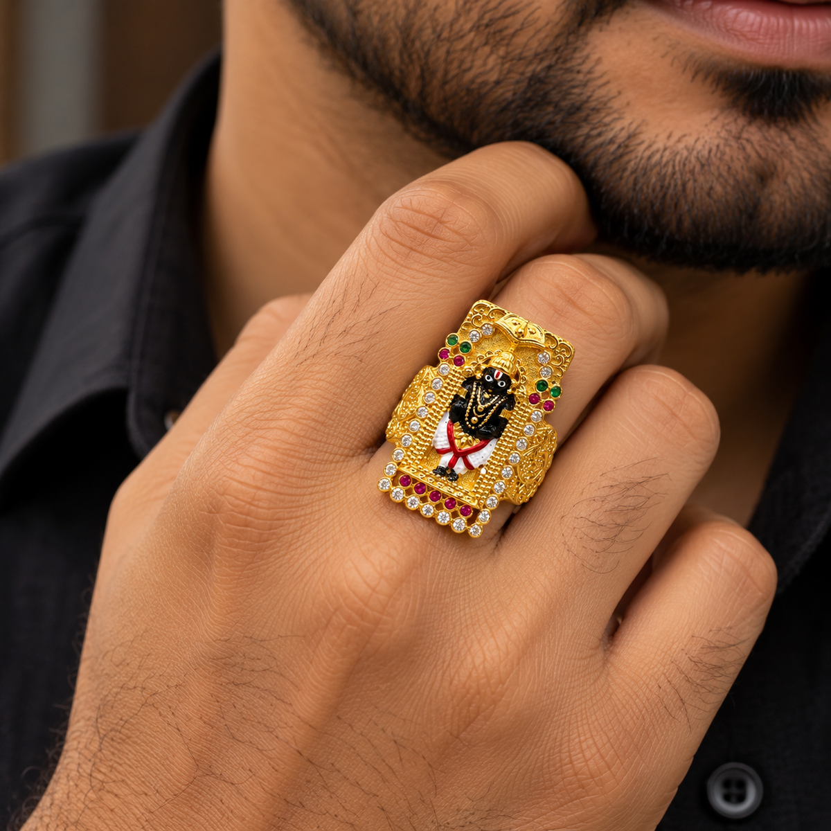 Men’s Exclusive Temple Ring | Premium Finish |  ✨🥰⚡️
