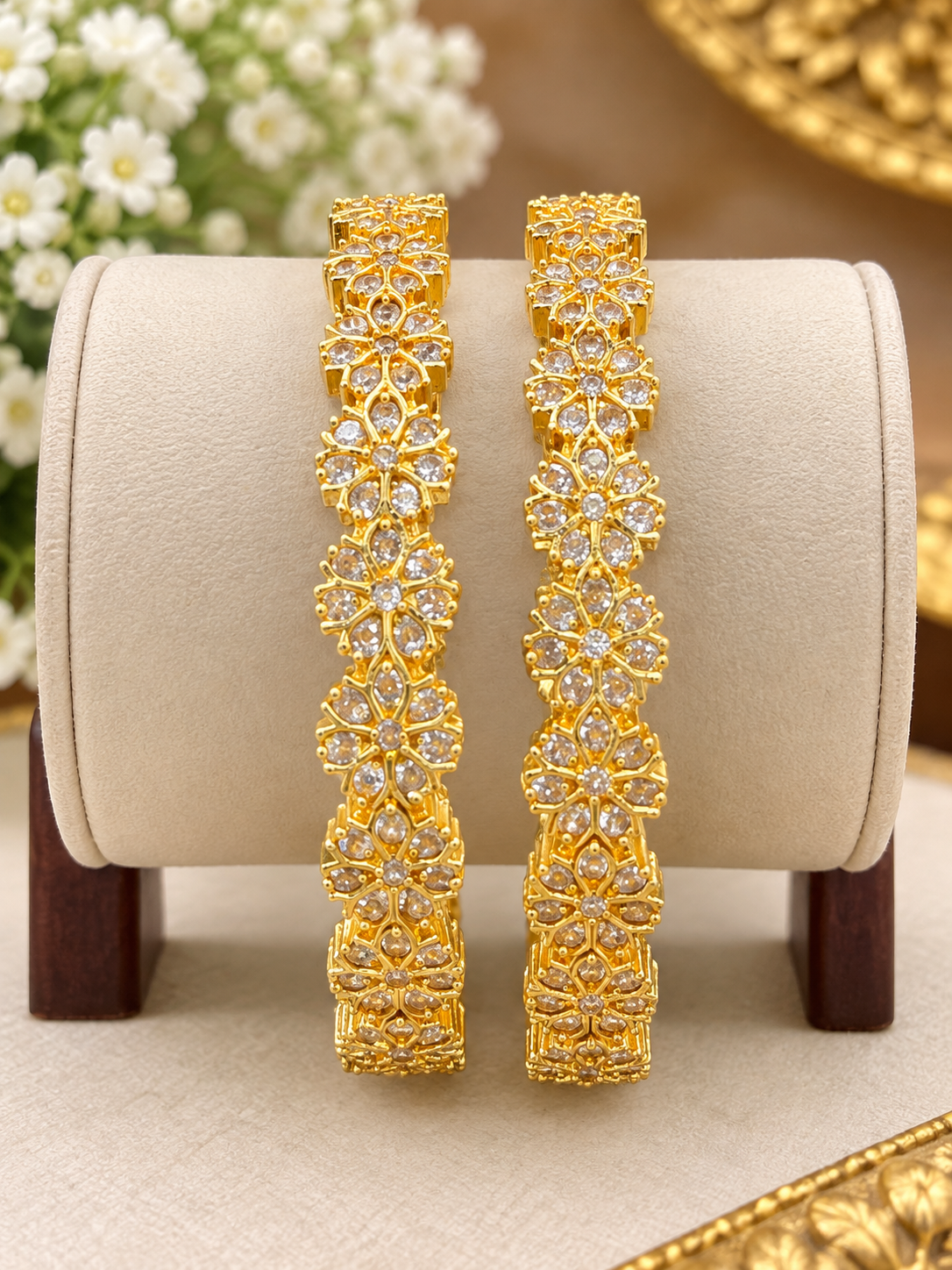 🤩🧿Premium cz white stone bangles ✨🥰