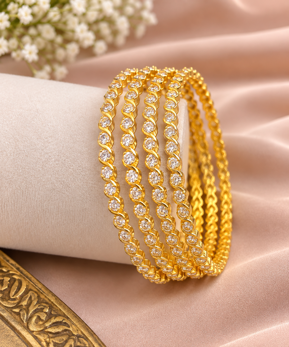 ✨🤩Wonderful Panchaloham stone bangles🥳🧿🥰