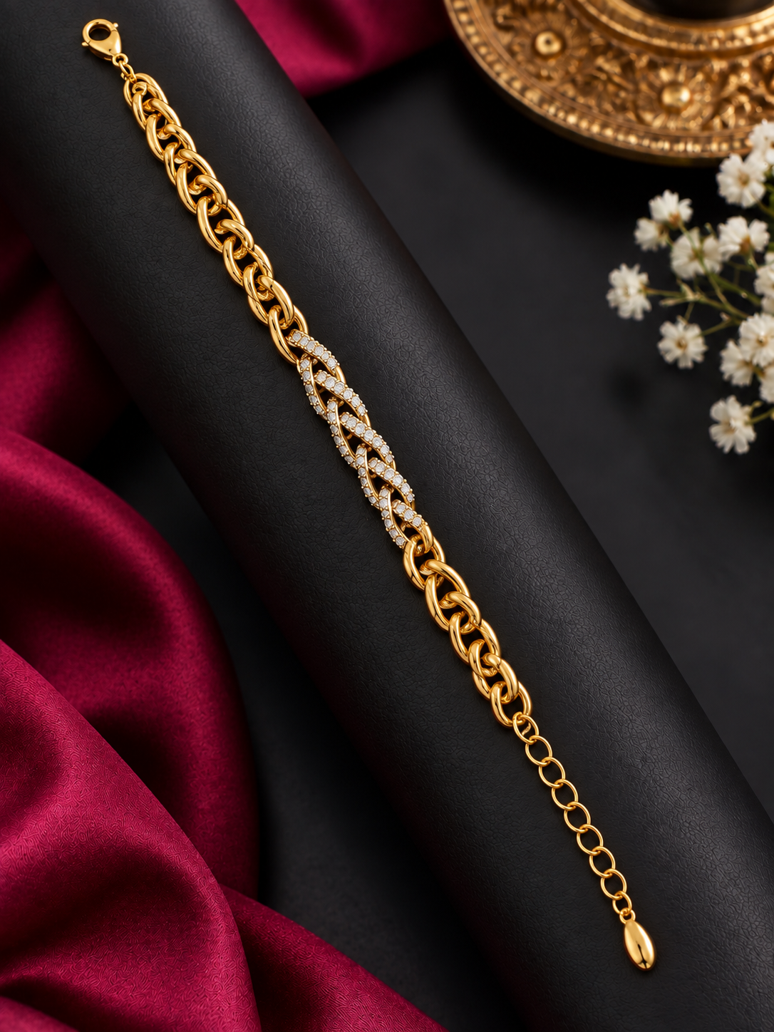 🤩🤗Men’s premium rose gold and GJ stone bracelet ✨🧿