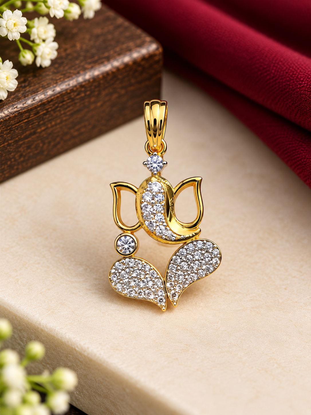 Elegant Ganesha CZ Pendant ✨
