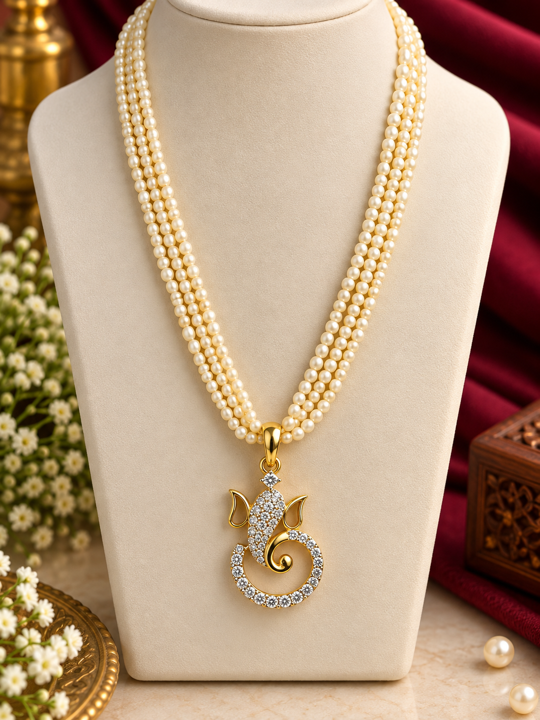 Divine Ganesha Diamond Pendant ✨