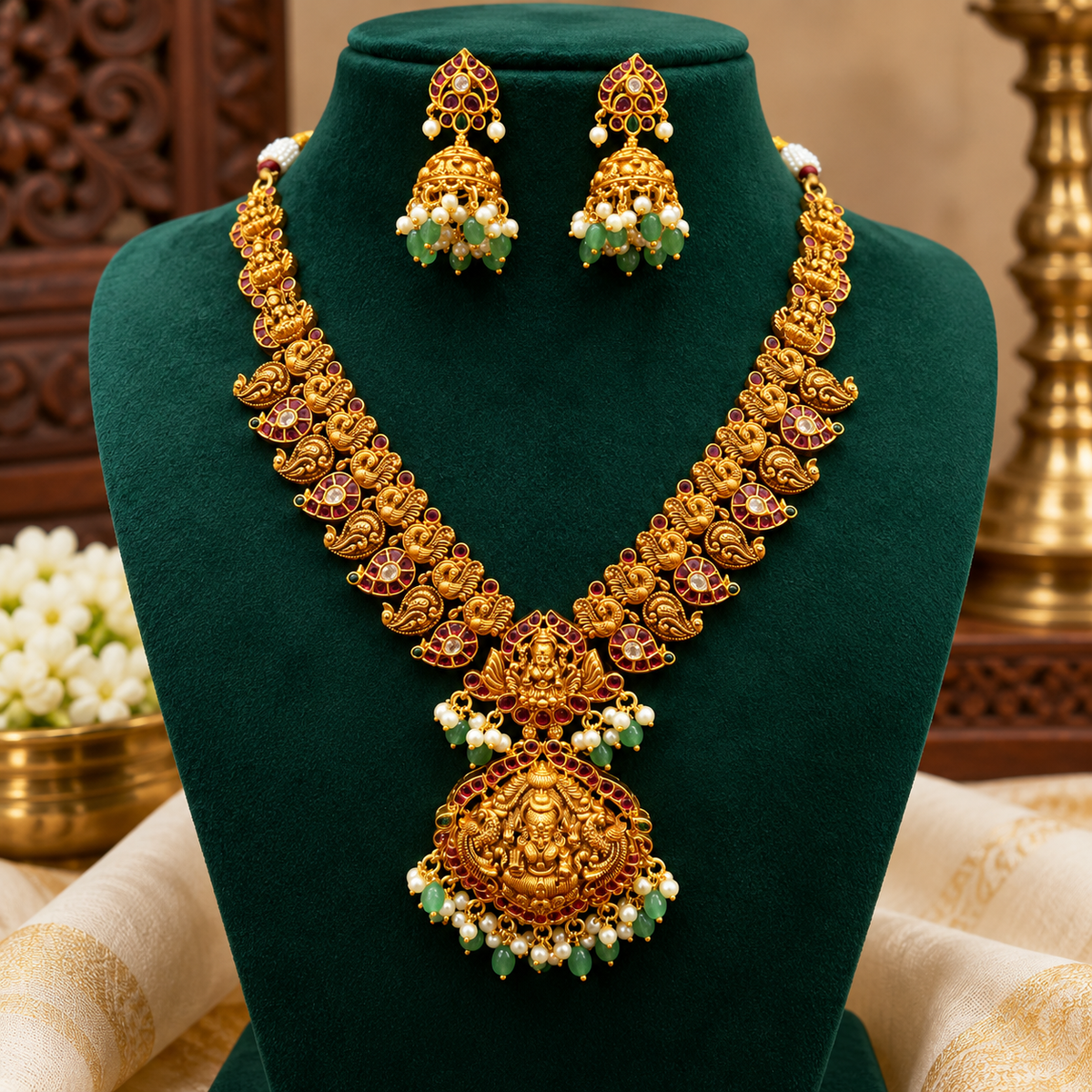 Divine Lakshmi Temple Necklace Set ✨