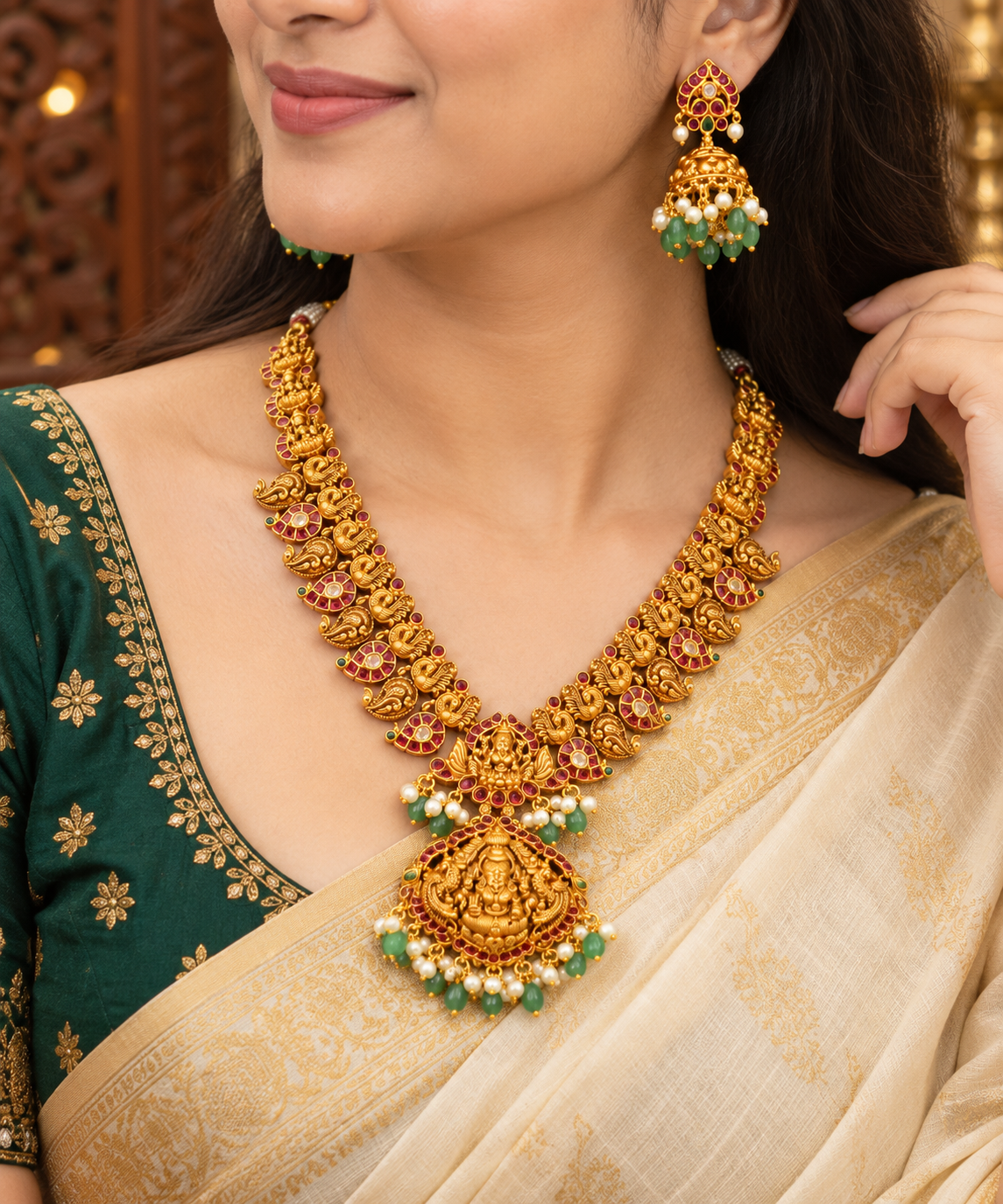 Divine Lakshmi Temple Necklace Set ✨