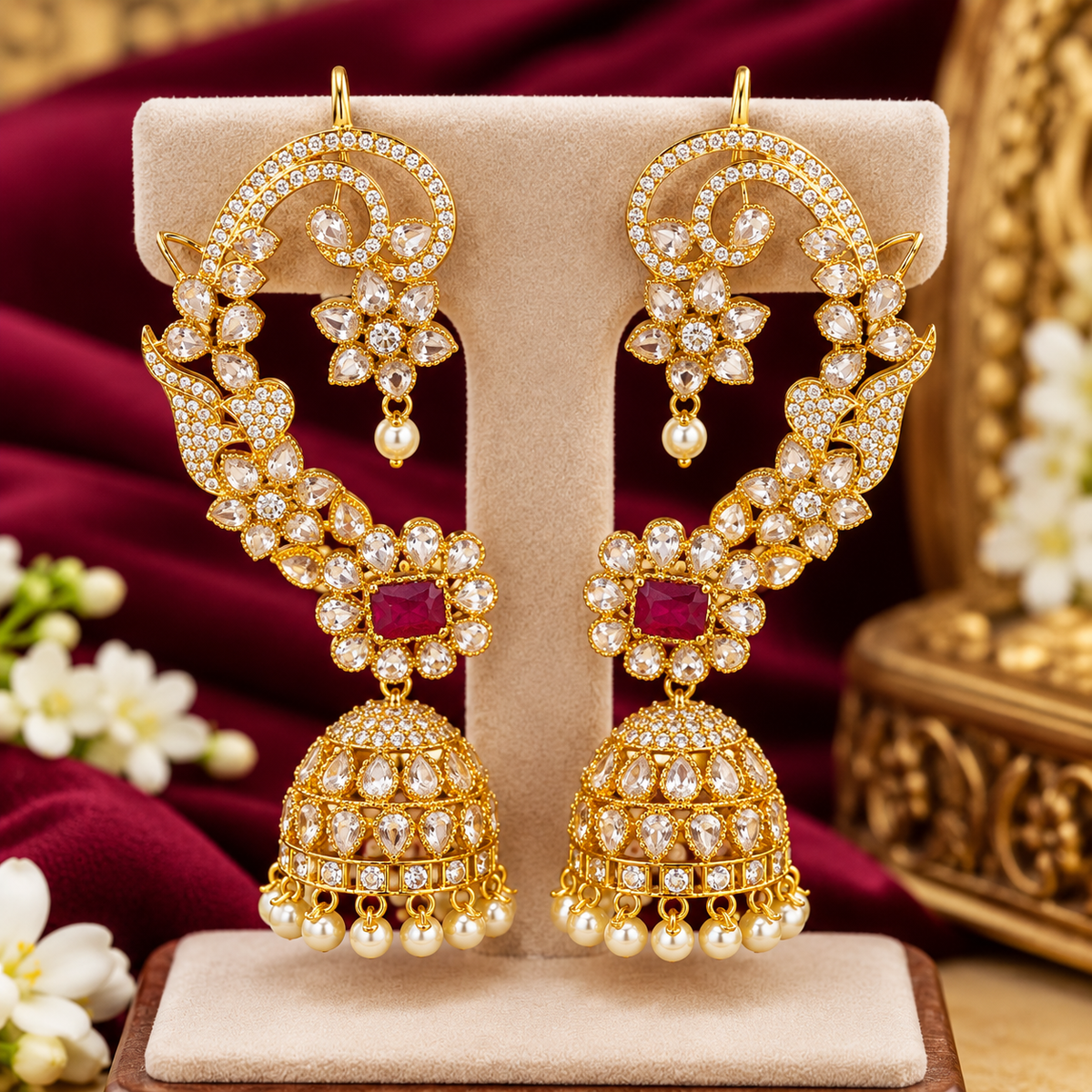 The Emerald Cascade – Designer Ear Cuff 😇🤗