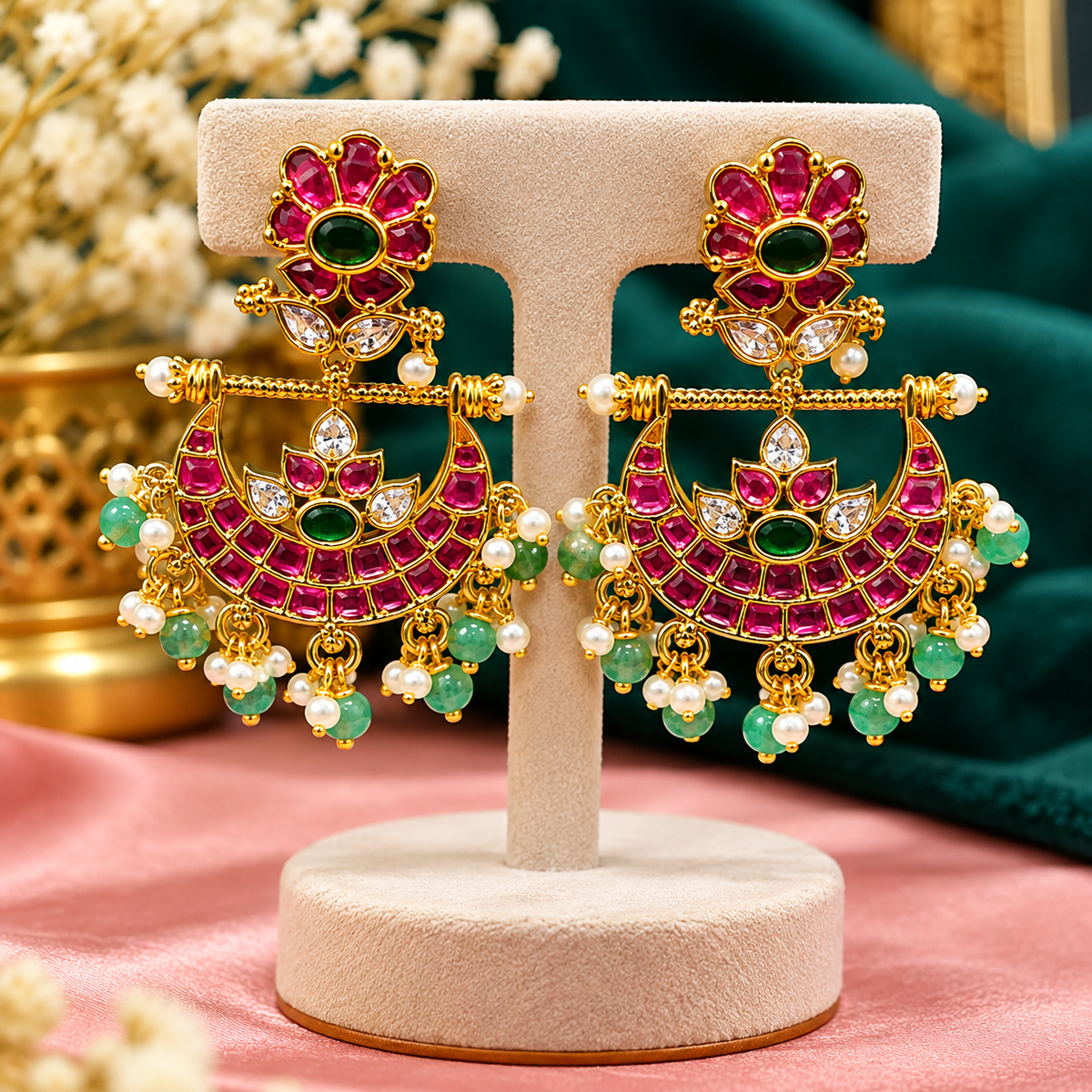 Royal Chandbali Earrings – Elegant Traditional Collection ✨