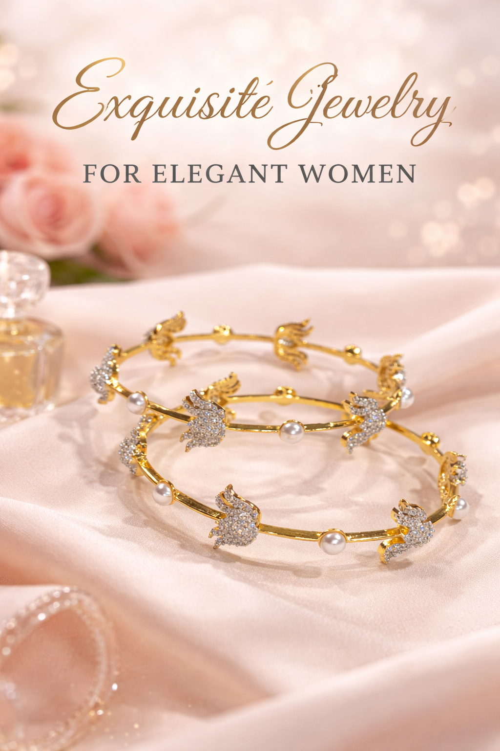 2.8 Bangles Dimond Looking Bangles Set of 2