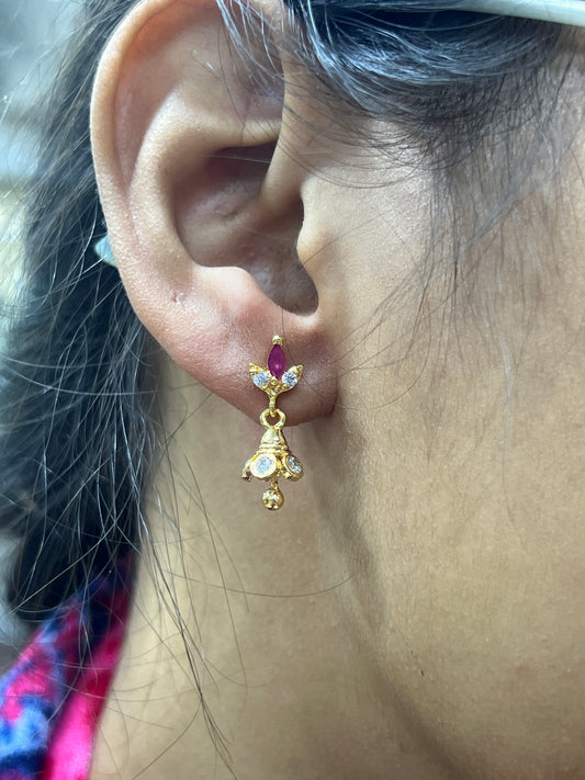 5 metal earrings polished