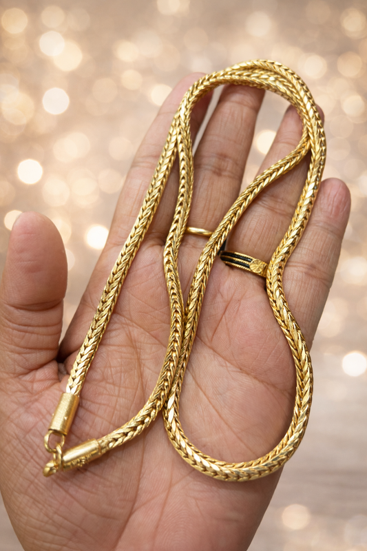 Nanthadu style tali chain 24inch unpolished