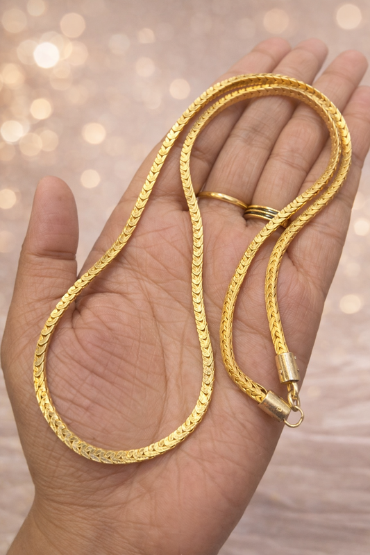 Unpolished chain unisex product 24inch