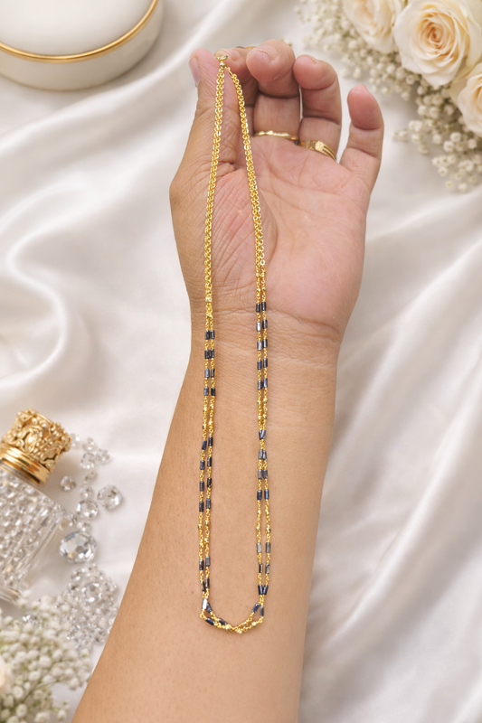 Women fav pipe style black beads