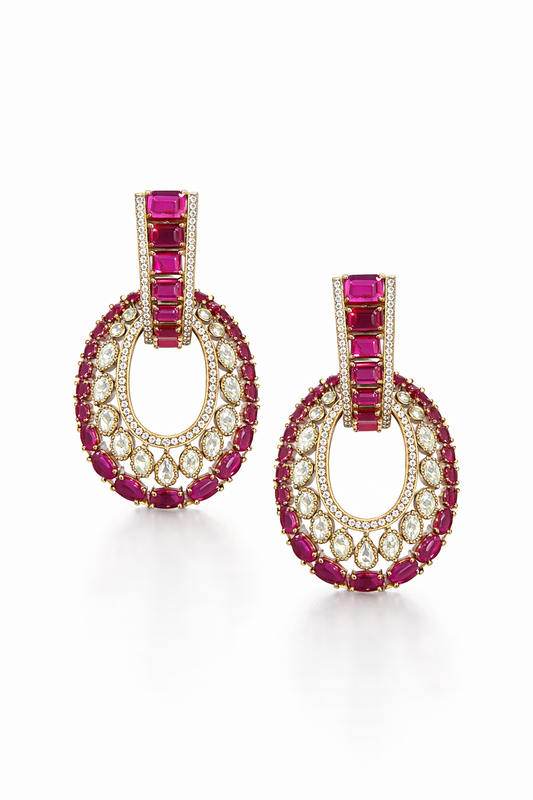 Jadu Indo western look hoops