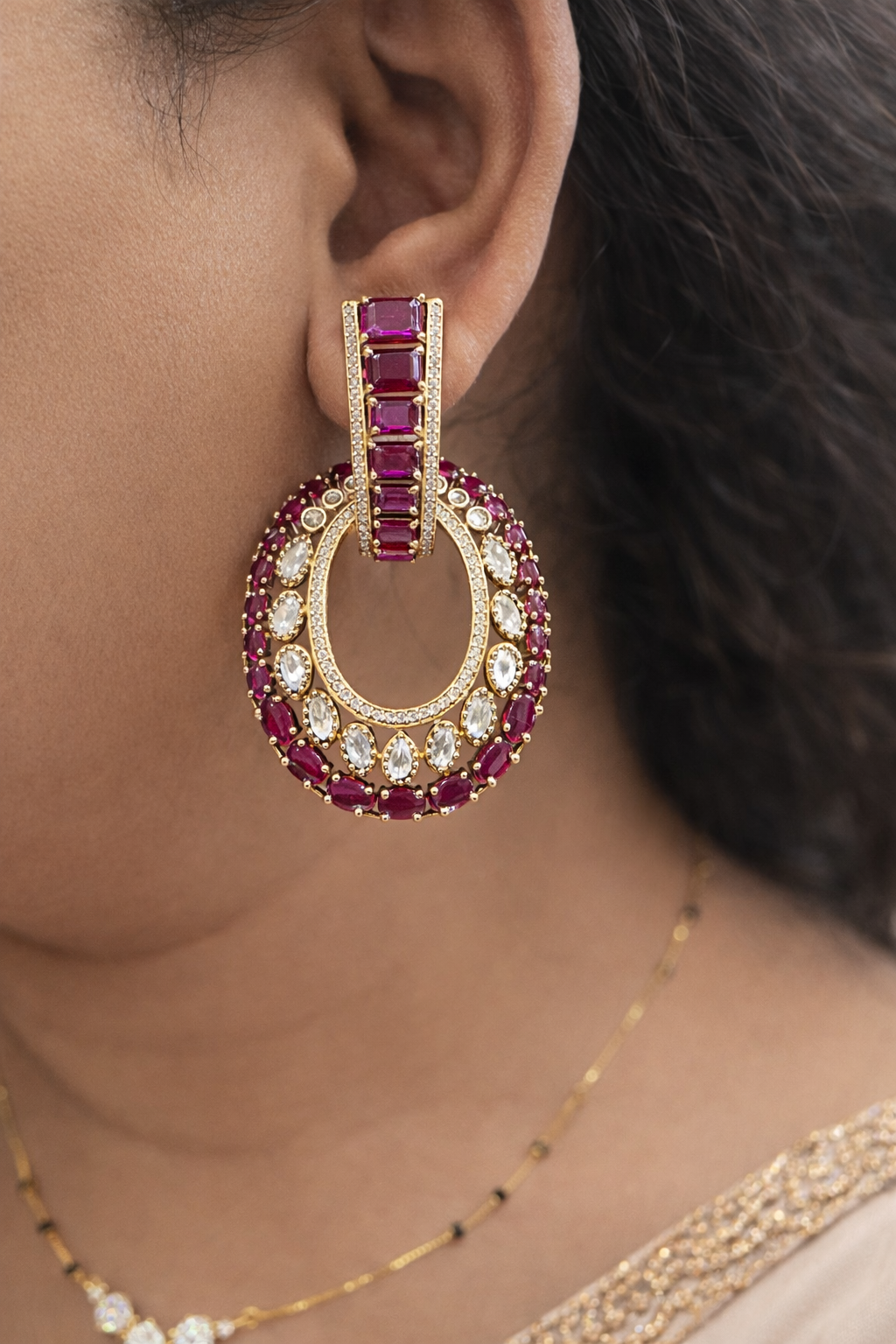 Jadu Indo western look hoops