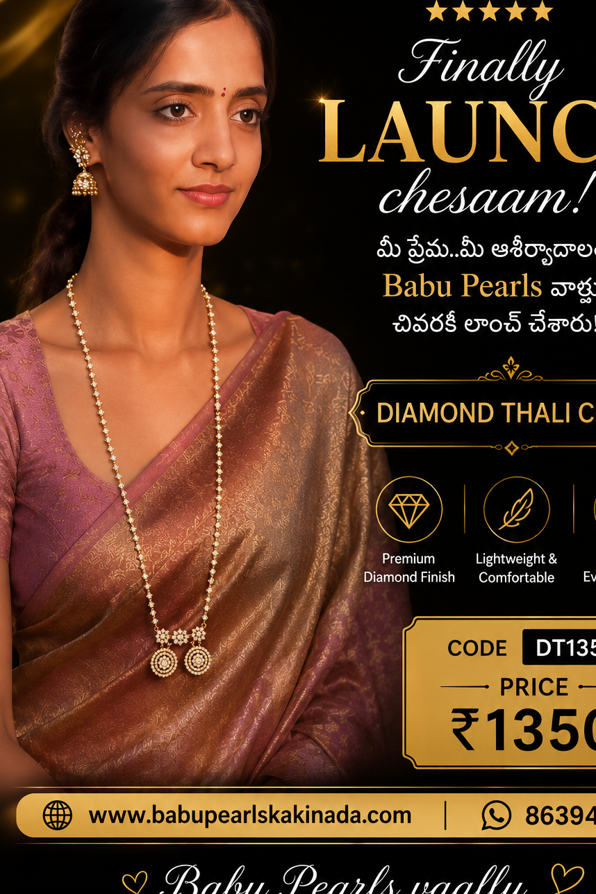 Dimond replica tali chain inspired by lakshmi pranathi garu💓💓💓