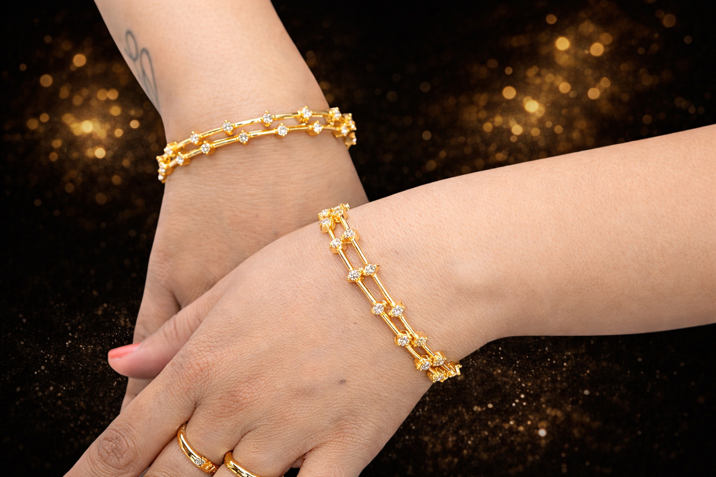 Dimond looklike bangles