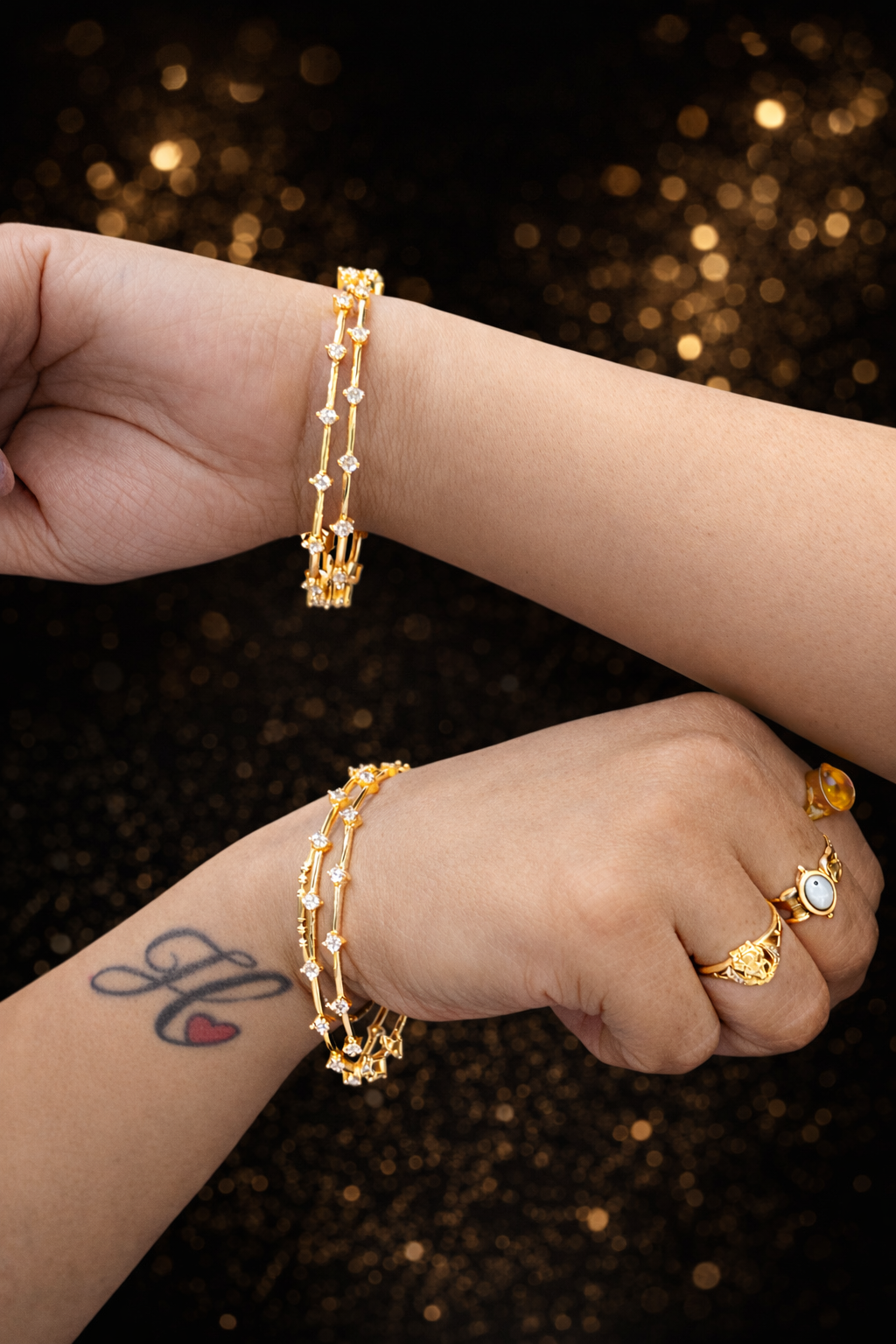 Dimond looklike bangles