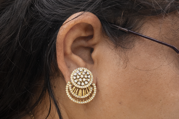 Stud changeable earrings