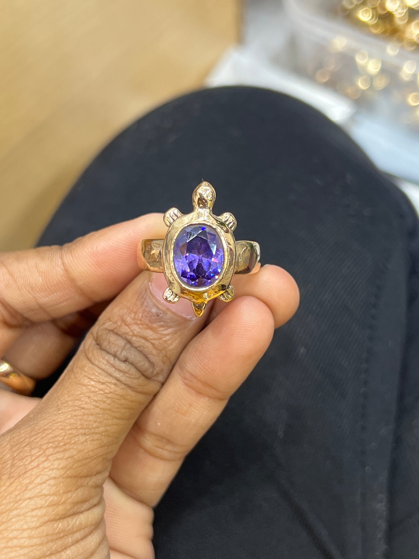 Panchloham tortoise ring