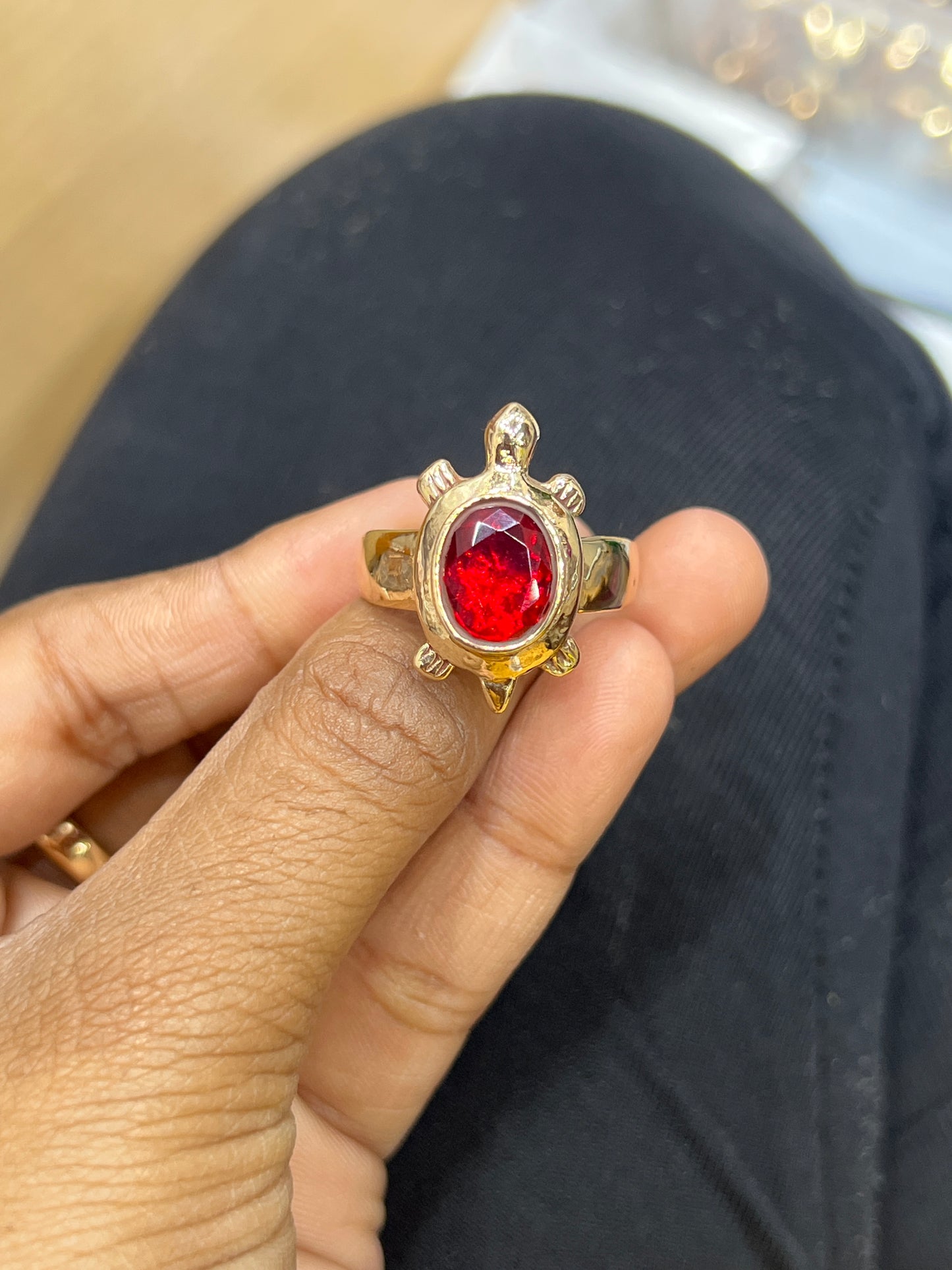 Panchloham tortoise ring