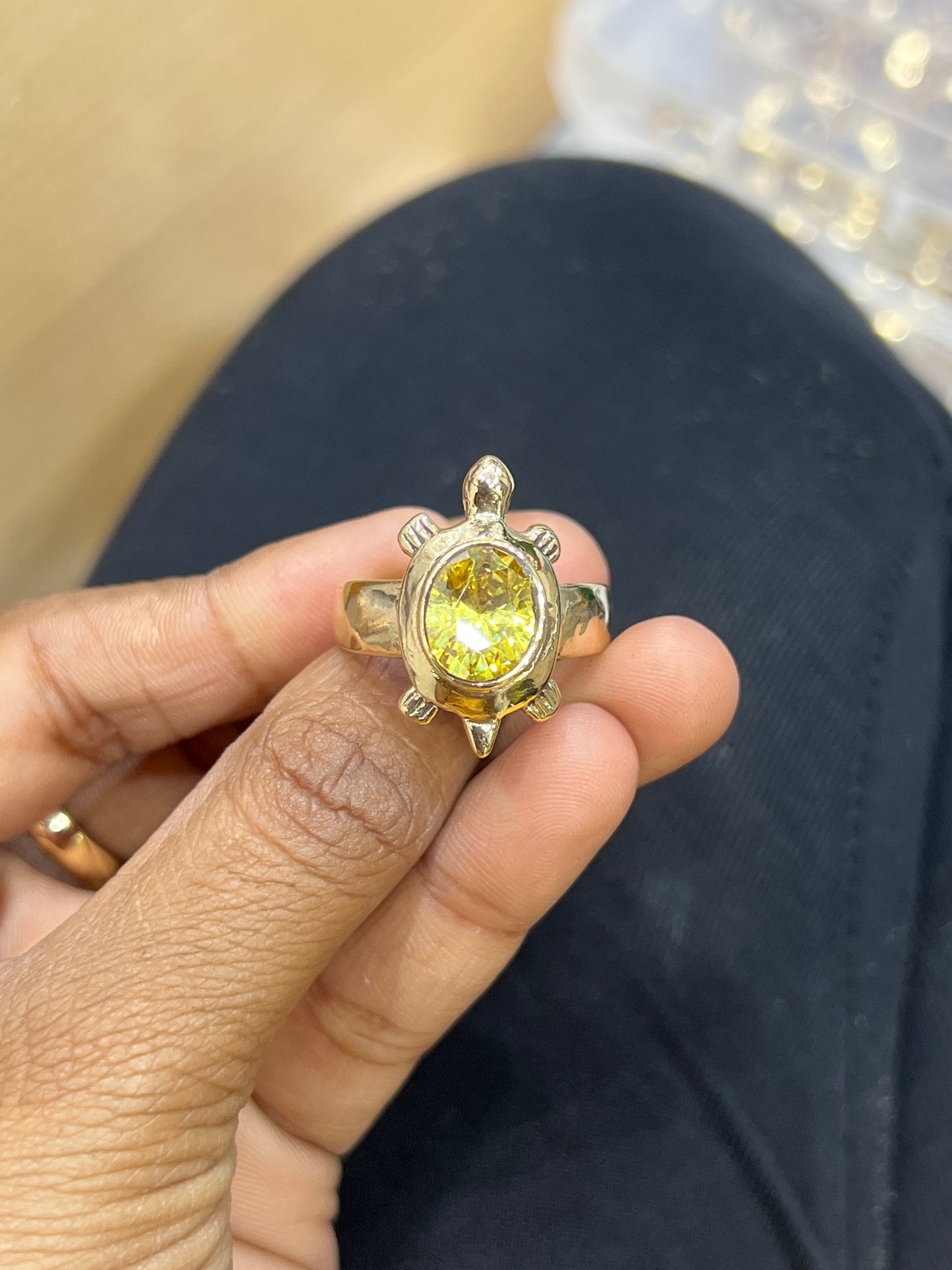 Panchloham tortoise ring