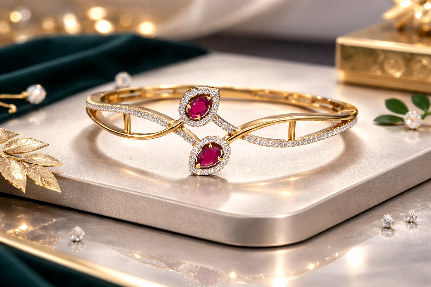 Infinity Leaf Stone Kada