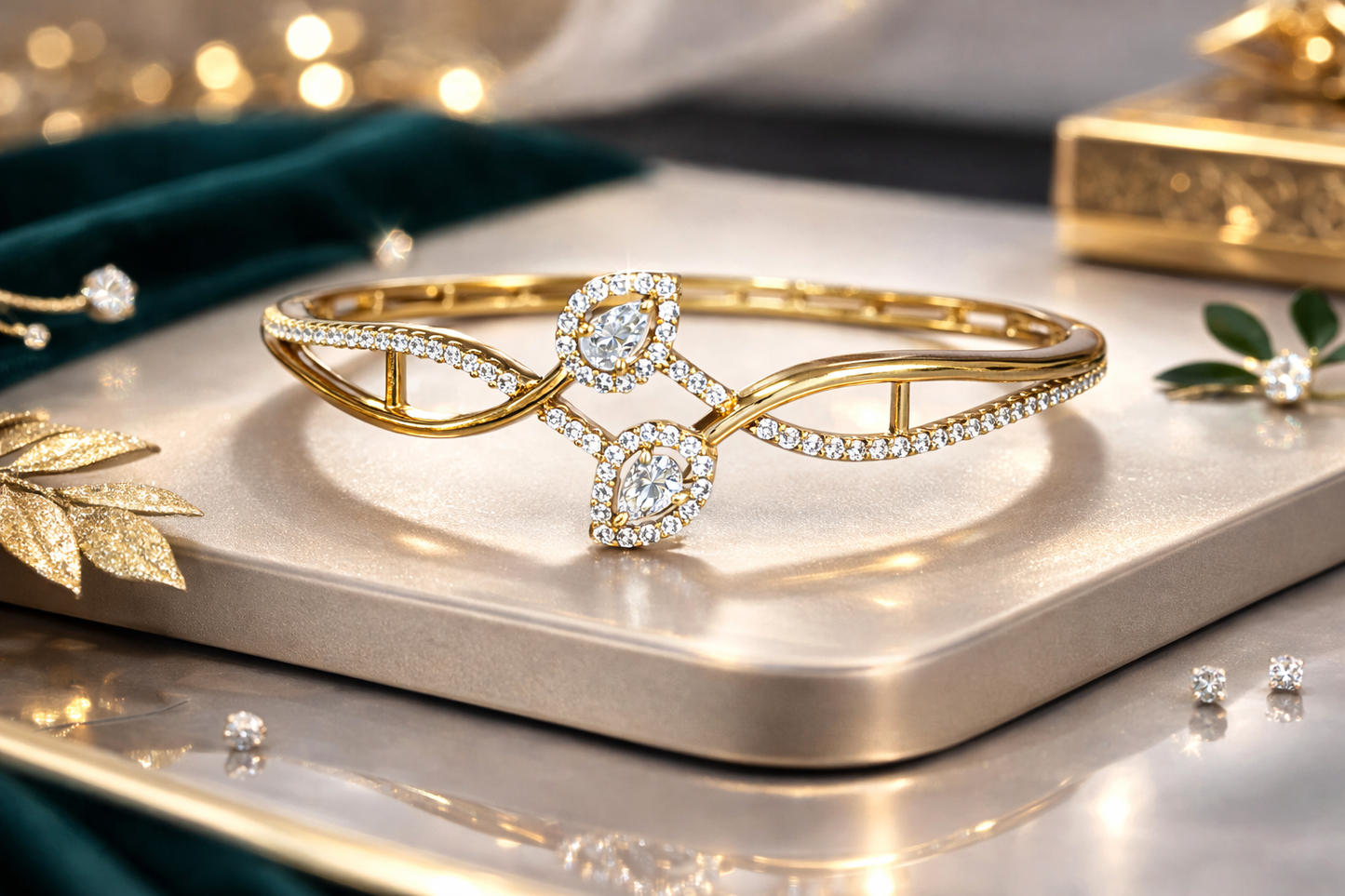 Infinity Leaf Stone Kada