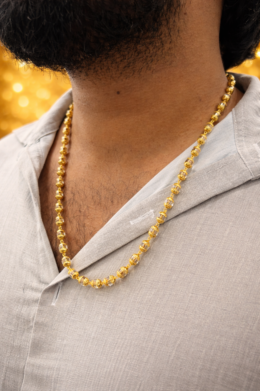 Royal Gold spatika Mala