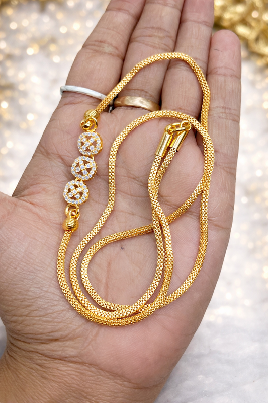Beautiful one gram thali chain length 24 inches