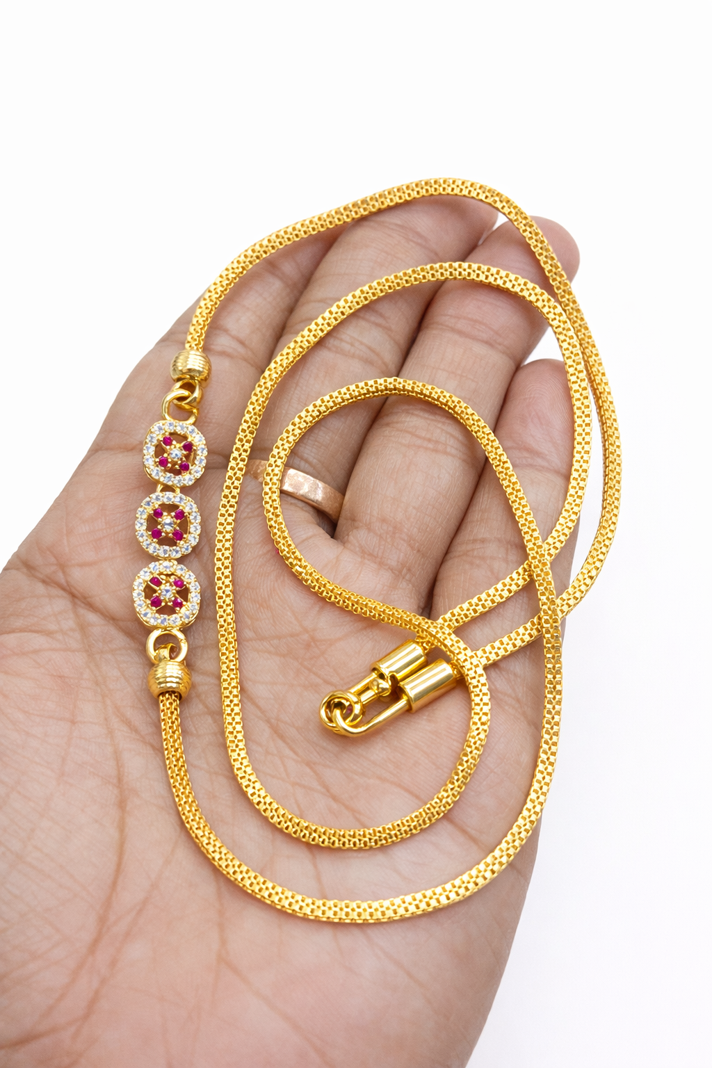 Beautiful one gram thali chain length 24 inches