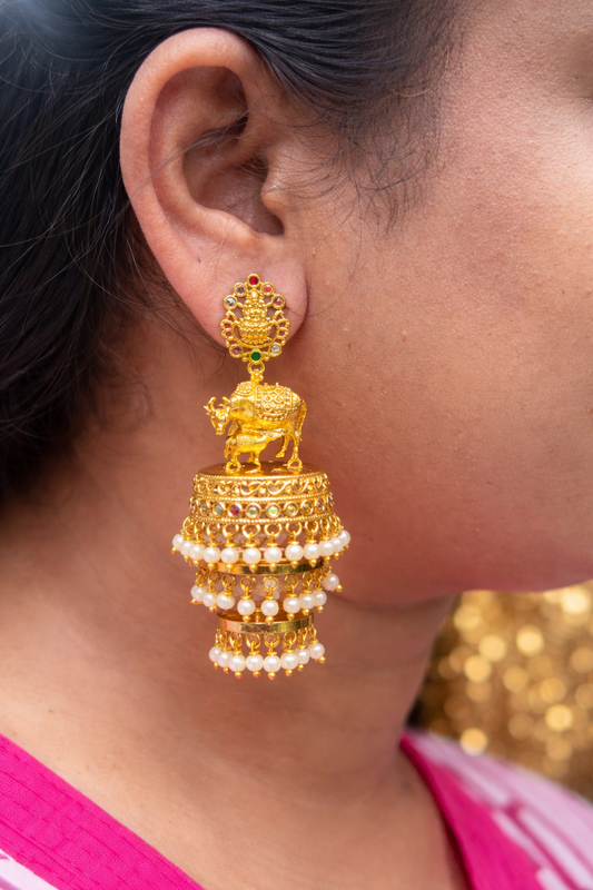 Beautiful Elephant Lakshmi Jhumka