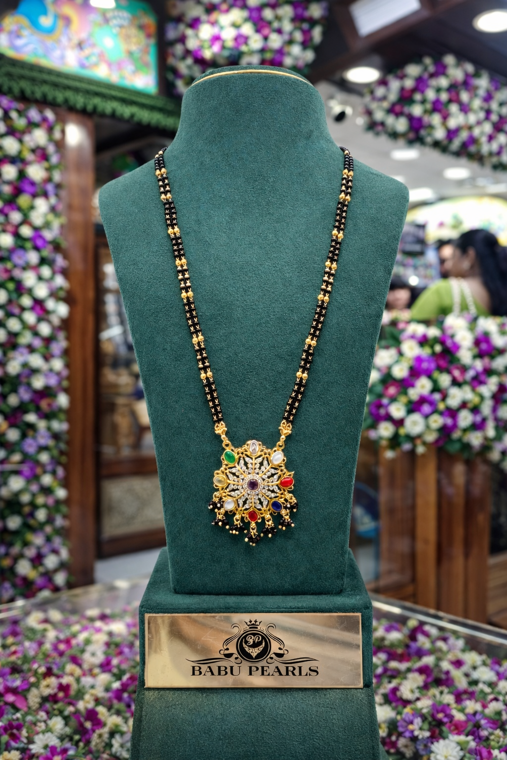 Traditional Navaratna Gold Mangalsutra