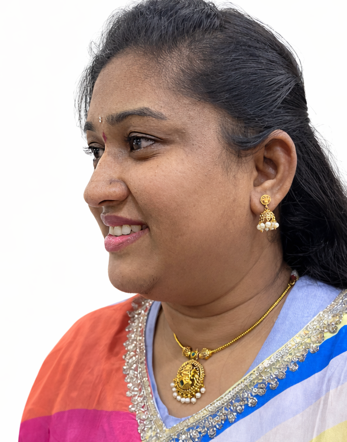 Temple Style Lakshmi Necklace Set