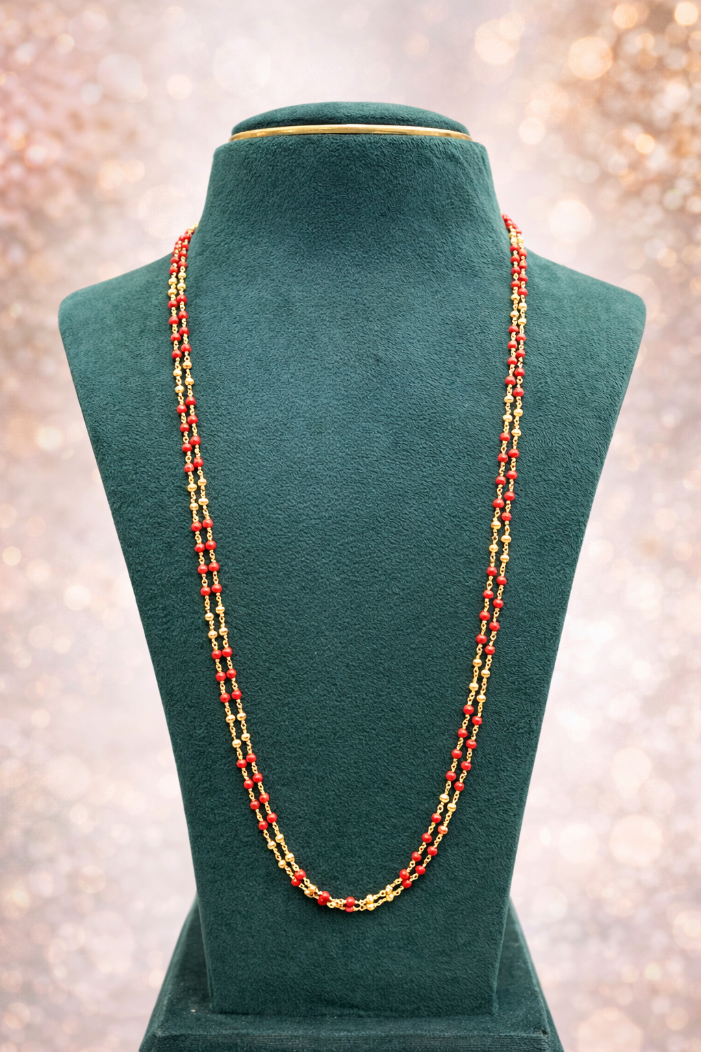 Beautiful Coral Double Layer Chain