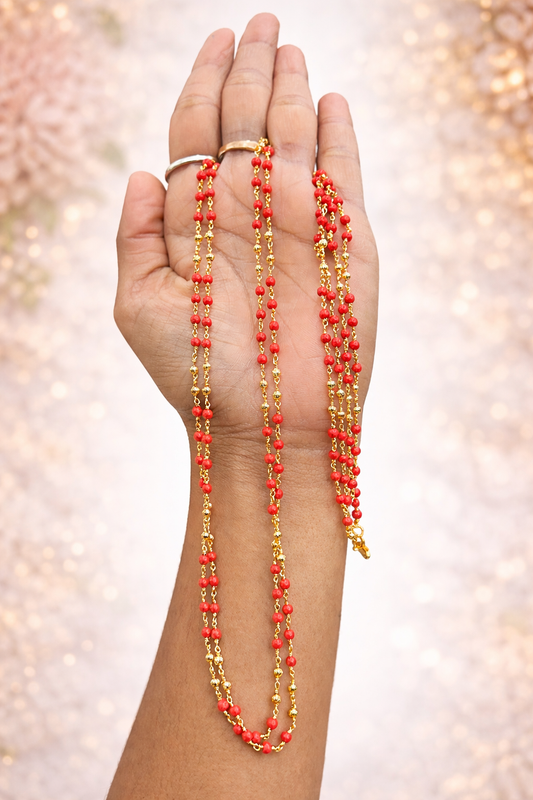 Beautiful Coral Double Layer Chain