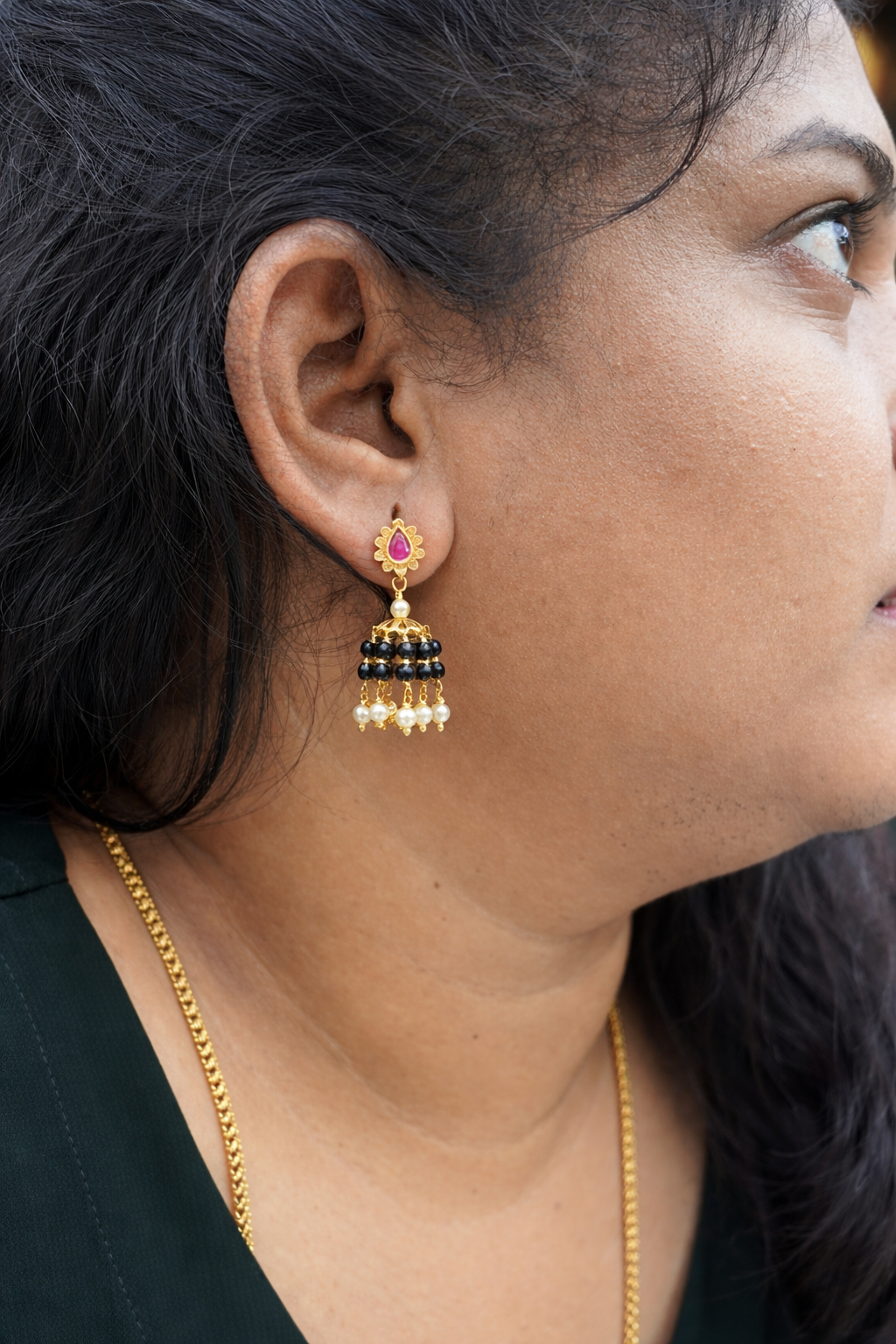 Handmade earrings cz beads