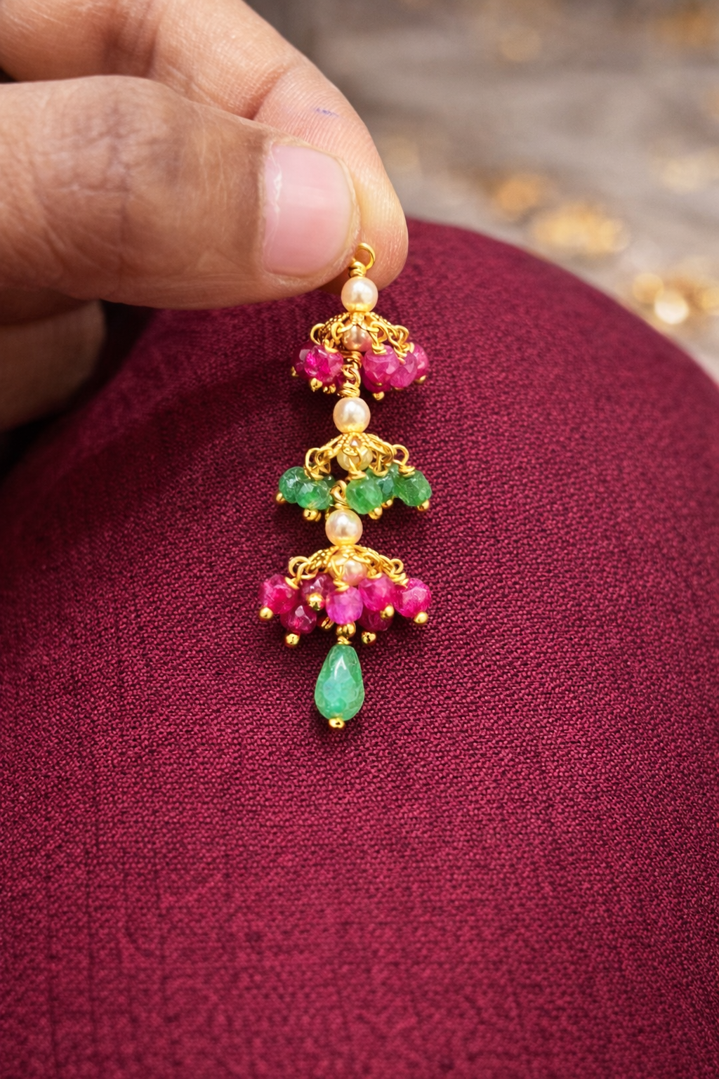 Handmade earrings cz beads