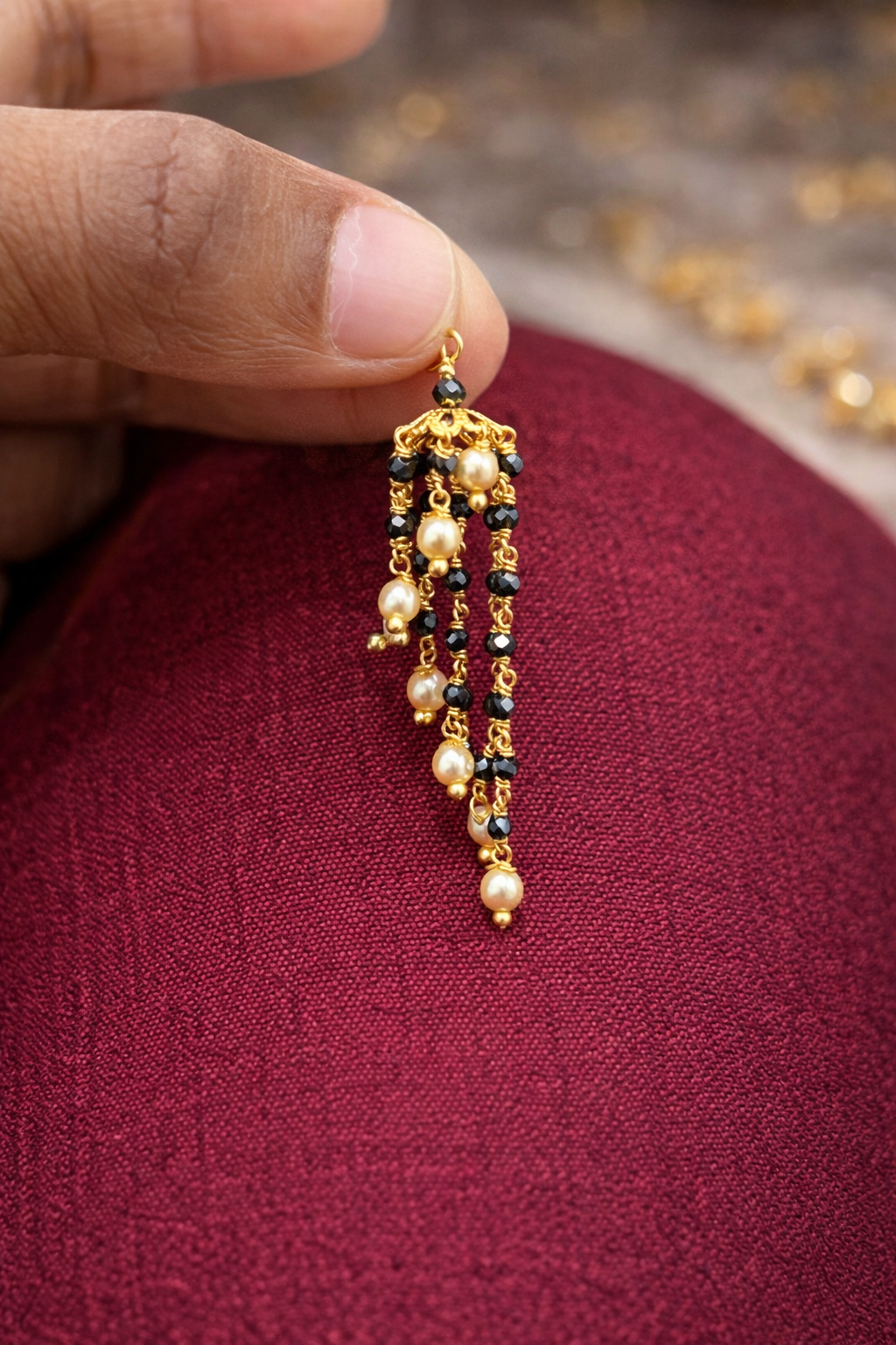 Handmade earrings cz beads