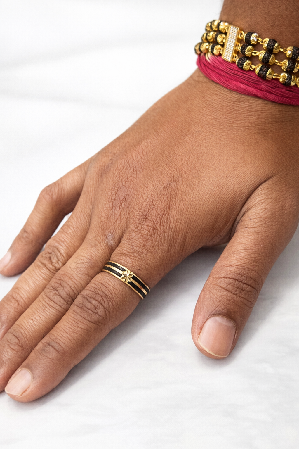 Panchloham Elephant hair ring