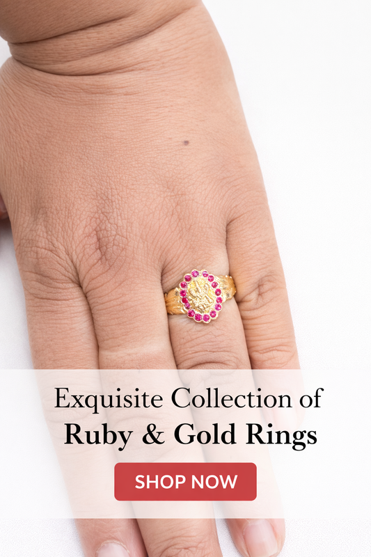Ladies fav ring with ruby stone