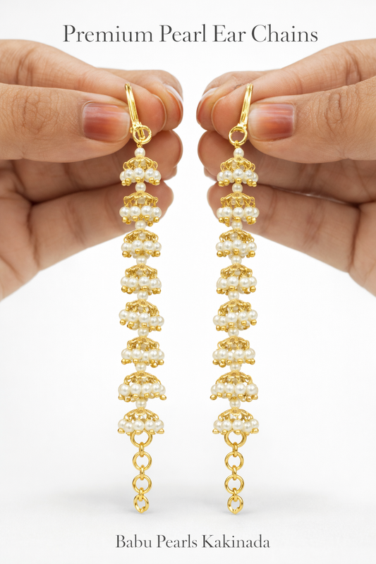 Classic Pearl Layered Ear Chain