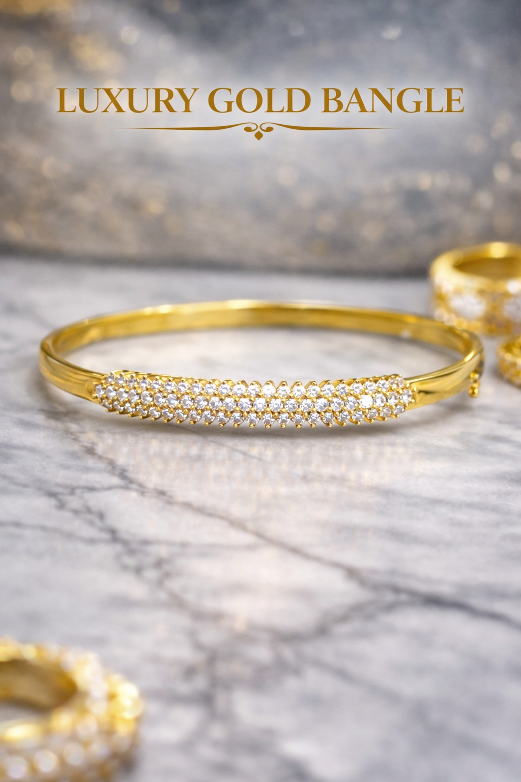 Golden Shine Diamond Kada