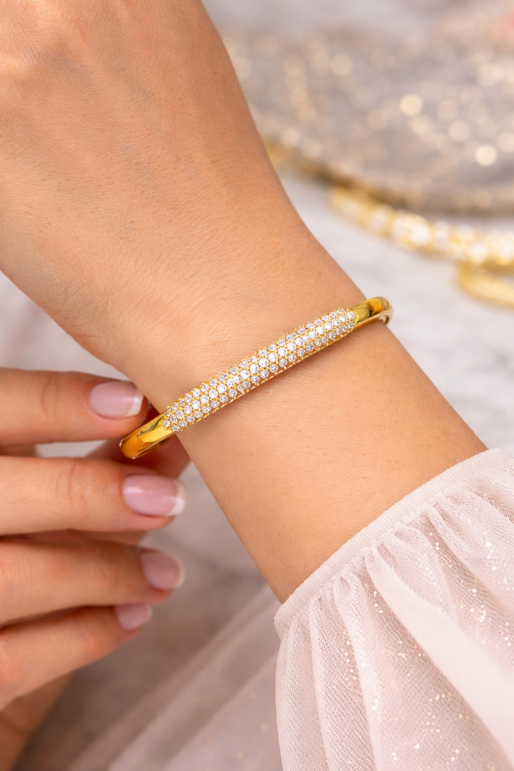 Golden Shine Diamond Kada