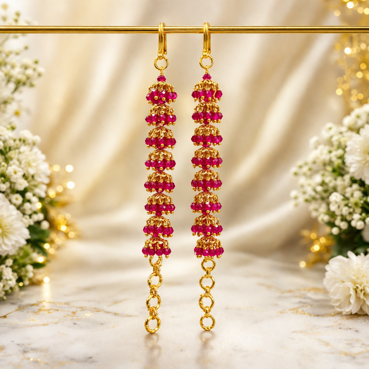 Handcrafted Pink Beads Statement matti’s