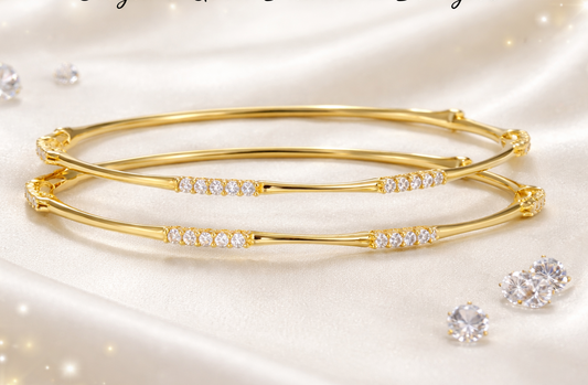 Classic Shine Bangles pair
