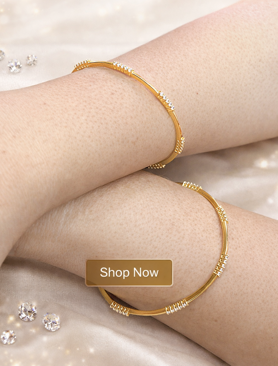 Classic Shine Bangles pair